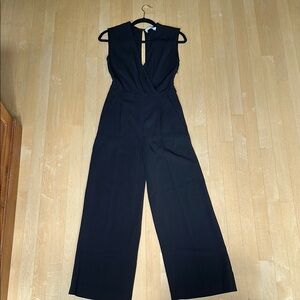 IRO Black Sleeveless v-Neck Jumpsuit